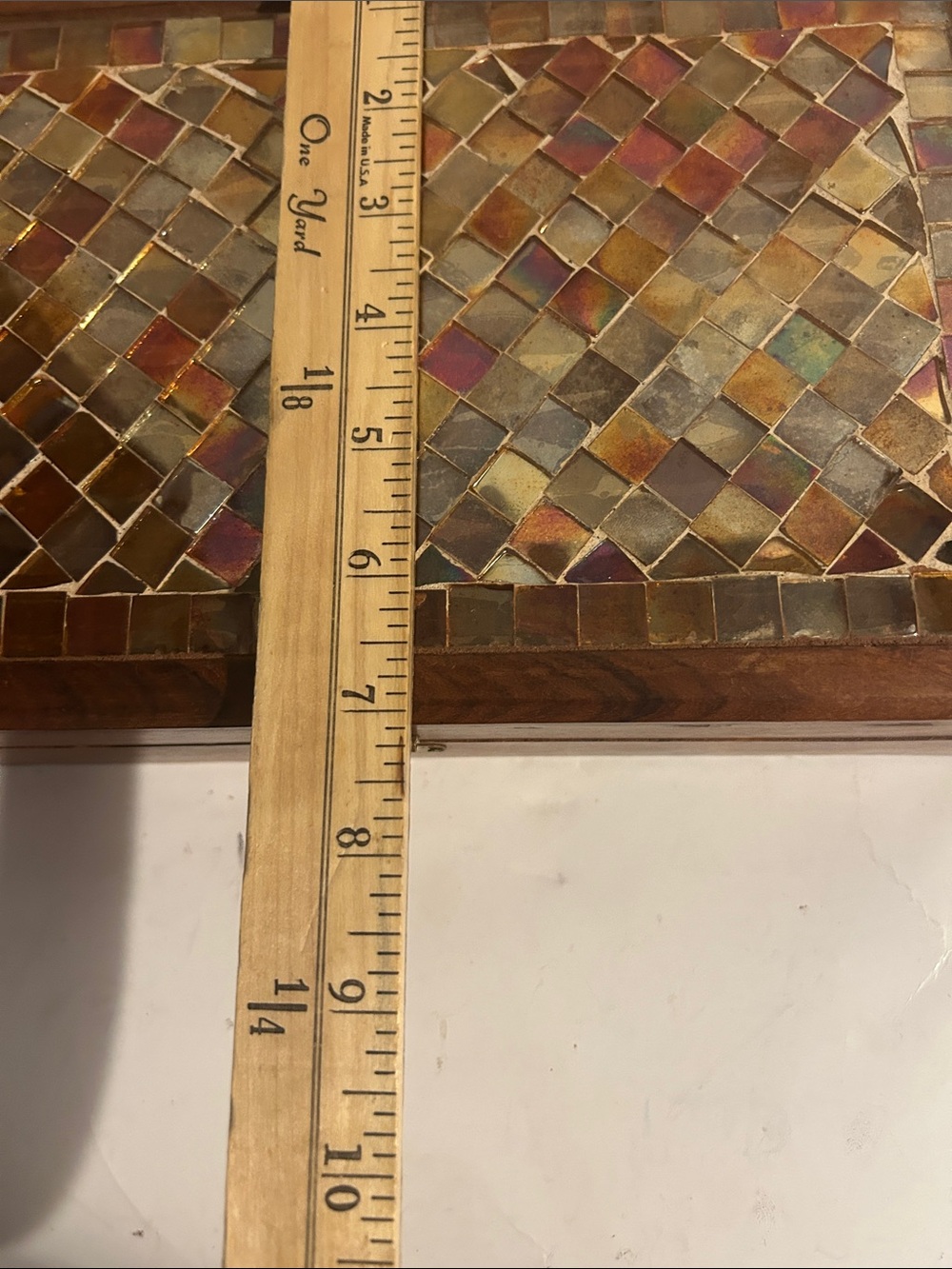 Iridescent Multicolor Mosaic Tile Wooden Box